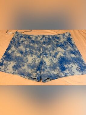 Magellan Outdoors Blue Tie-Dye Athletic Shorts